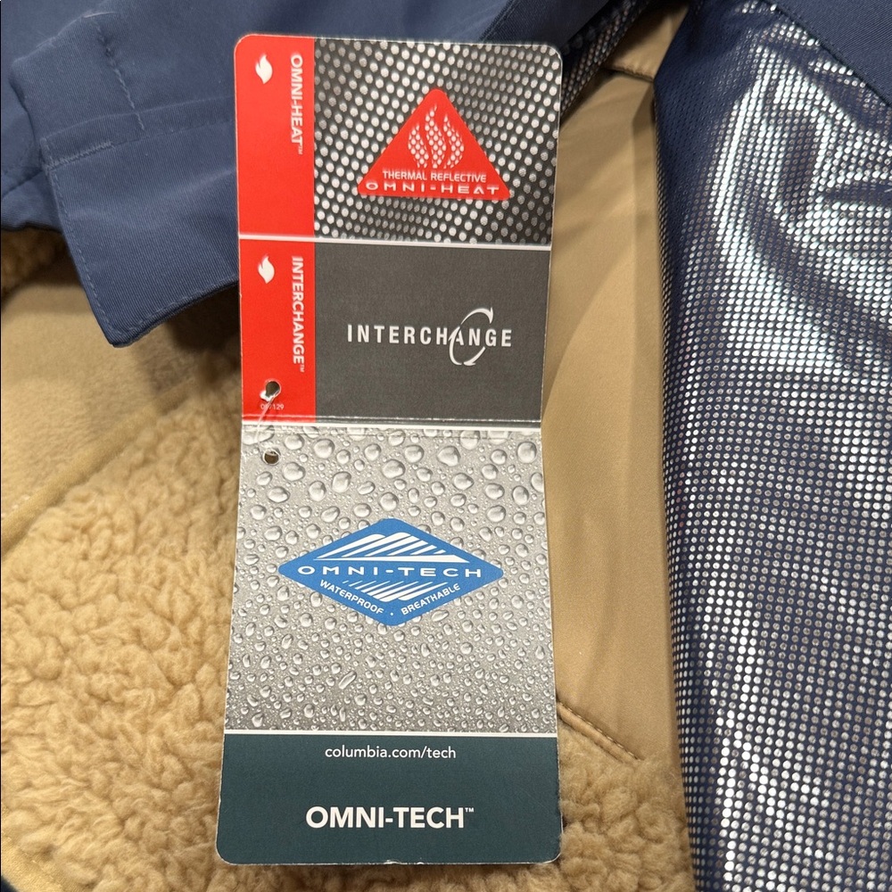 NEW w/ tags - Columbia Dark Blue Insulated Hooded Jacket - Picture 9 of 9